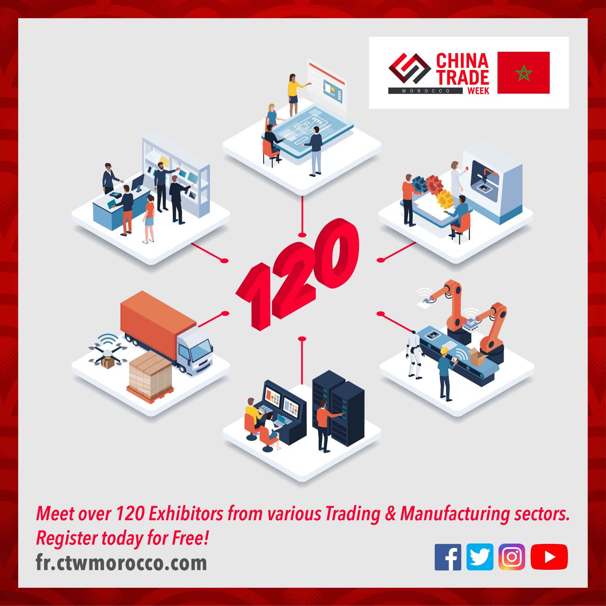 chinatradeweek's tweet photo. #ChinaTradeWeek is a Trade show featuring Chinese manufacturing companies, looking to connect with the local and regional sourcing and purchasing professionals.#ChinaTradeWeek #Morocco #CTW18,
Click on the link to register!
https://t.co/W9mNFeBIrk…/18032020/Visitor/Register https://t.co/wREloJoAgv