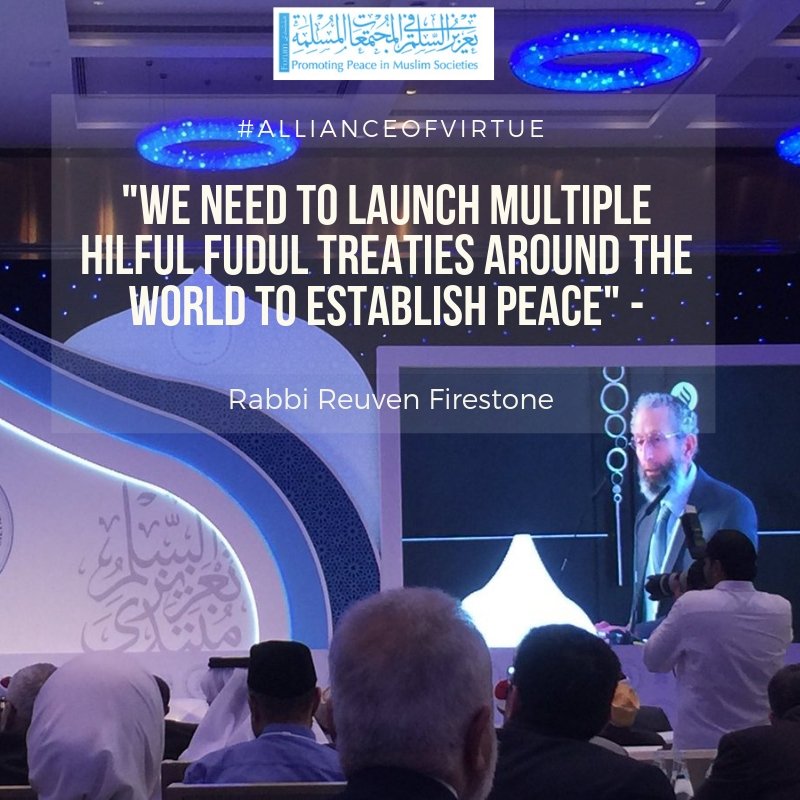 ImamsOnline's tweet photo. "We need to launch multiple Hilful-Fidul treaties around the world to establish true peace" - Rabbi Reuven Firestone. #PeaceForum2018 #AllianceofVirtue #PPeaceims https://t.co/OqxyIGOYH1