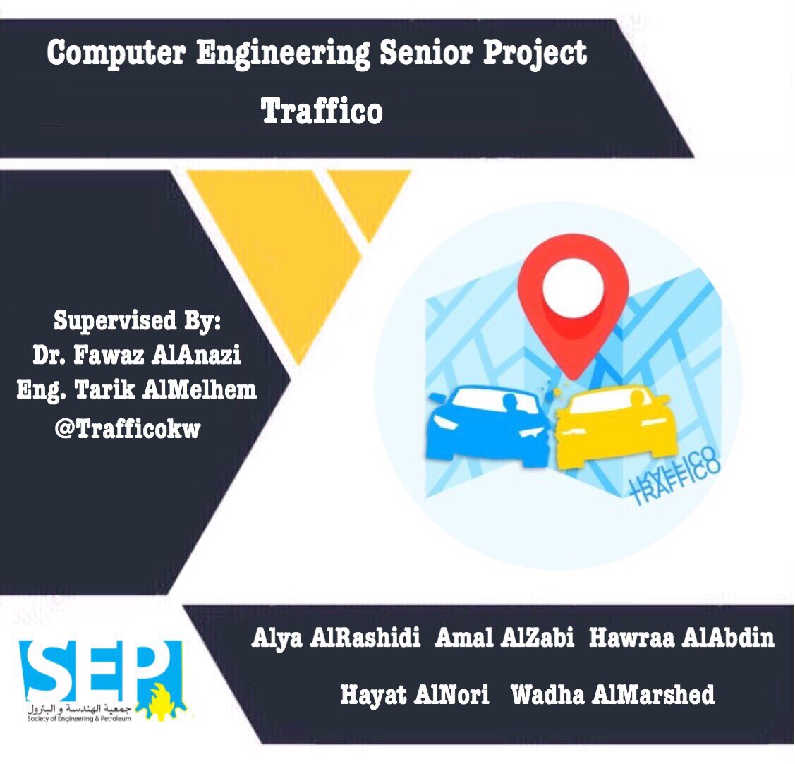 SEP_ku's tweet photo. Follow &amp; Support Computer Engineering Senior Project:

@Trafficokw 

#SEP_CPE https://t.co/yU9h4PNj6i