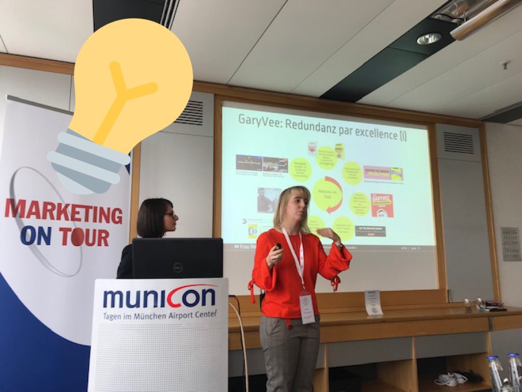 FrauWenk's tweet photo. Redundanz ist wichtig im #Contentmarketing. Gary Vaynerchuk ist Meister darin, seine Inhalte konsequent über versch. Kanäle und Formate immer wieder zu verwerten, erklären wir auf der #lbc18. #lbctipp #mot18 https://t.co/AMaPWIBuOc