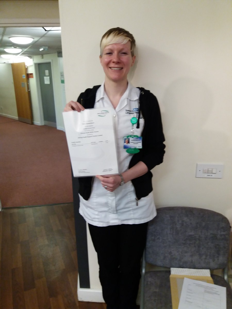 Claire Sussenbach, LPT Speech and Language Therapist receiving her Clinical Audit Skills Course certificate following her Clinical Audit looking at Assessment of Communication Difficulties and Appropriate Therapy.  Well done Claire. #LPT