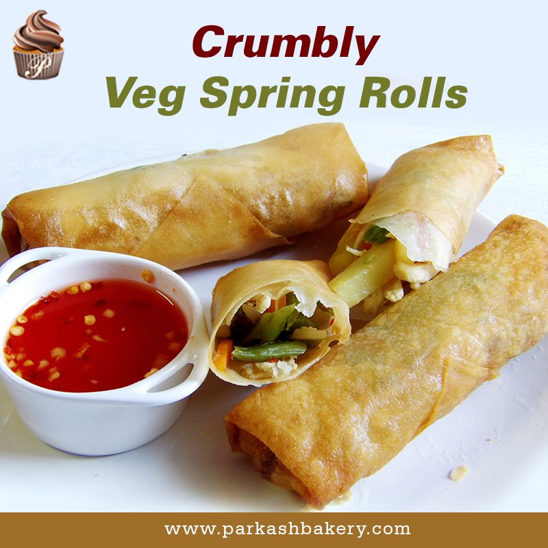 parkash_bakery's tweet photo. Turn your evening into a buttery, yummy one with our crispy veg spring roll.
#ParkashBakery #Bakery #Snacks #EveningSnacks #VegSpringRoll #MouthMelting #FreshFood #EatGood #Enjoy #Cakes #Birthdaycakes #Party https://t.co/7gBGZlzETZ