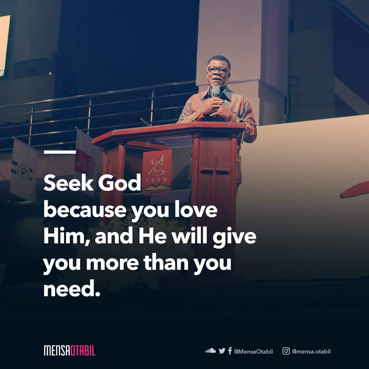 MensaOtabil's tweet photo. God earnestly loves us and we must make Him the center of our desires. We must not make the things He does or does not do for us be the determining factor of whether we choose to live for Him or not. 

#TheGospelOfJesus
#CrossoverWithOtabil https://t.co/RGkSordszA