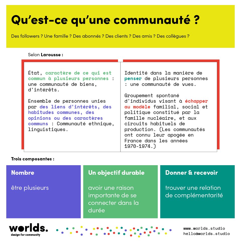 nesemertan's tweet image. C'est quoi une communauté ? 1er article court de notre nouvelle série pour accompagner les entreprises, marques, startups, associations.. et leurs tribus en créant du sens et de l'abondance pour tous #DesignForCommunity #design #community #meaning #story worlds.studio/blog/2018/12/4…