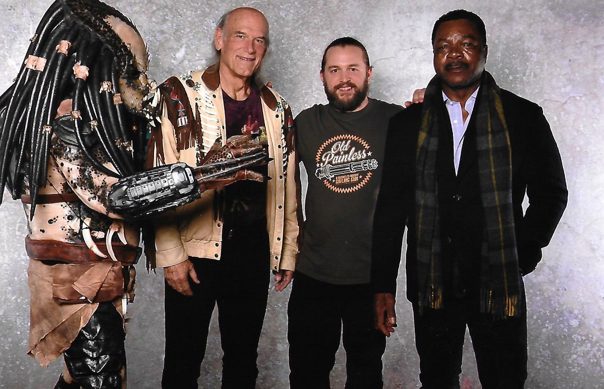 paddyrockeruk's tweet image. HUGE shout out to @LASTEXITshirts 24hr tracked service, thank you guys! Without it I couldn't have created true #Predator epic-ness with @GovJVentura &amp;amp; @TheCarlWeathers this weekend @ForLoveofSCI_FI! #OldPainless #IfItBleedsWeCanKillIt 👽