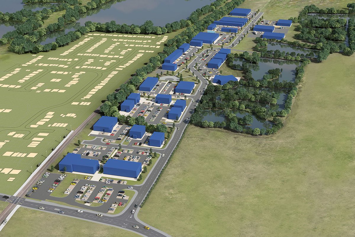 Huge progress <a href="/Leafbridge/">Leafbridge</a>, #TeamStirlin have commenced setting out the  new road line.  #Development #NorthHykeham #Commercial #ForSale #Lease ow.ly/KWVk30mRgIv