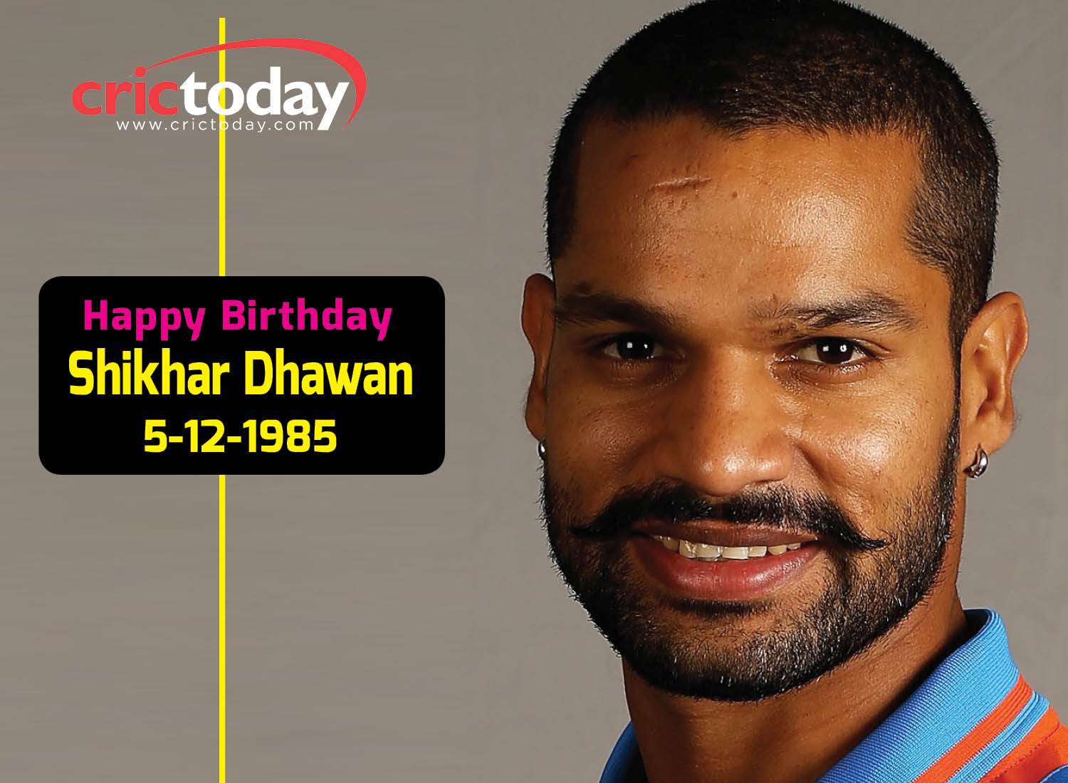 Wishing Shikhar Dhawan A Very Happy Birthday....... 