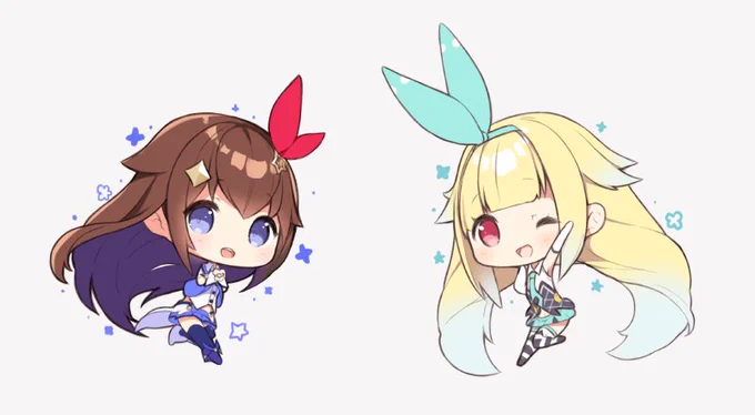 12/17に開催されます【TUBEOUT! Vol.1】
ときのそらちゃん( @tokino_sora )と銀河アリスちゃん(@alice_shinryaku)
のSDイラスト描かせていただきました～!よろしくね(*'ω`) 