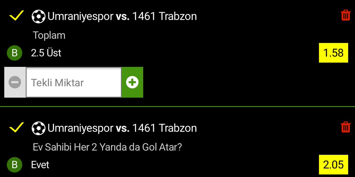 rolltipsroll's tweet photo. Ümraniye-1461 Trabzon🇹🇷
2.5 üst-1.58⚽️
Ev sahibi 2 yarıdada gol atar-2.05
#RollTipsRoll https://t.co/k8mBEZwhNt