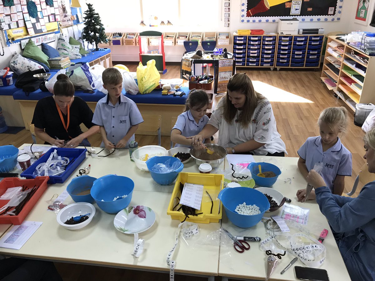 JESSPrimaryYR3's tweet photo. The last stages of our winter enterprise, Rice Krispie trees and Reindeer hot chocolates! These are going to sell out fast next Tuesday! #JESSmakeadiff #JESSinnovation https://t.co/RTV9ulwb6e