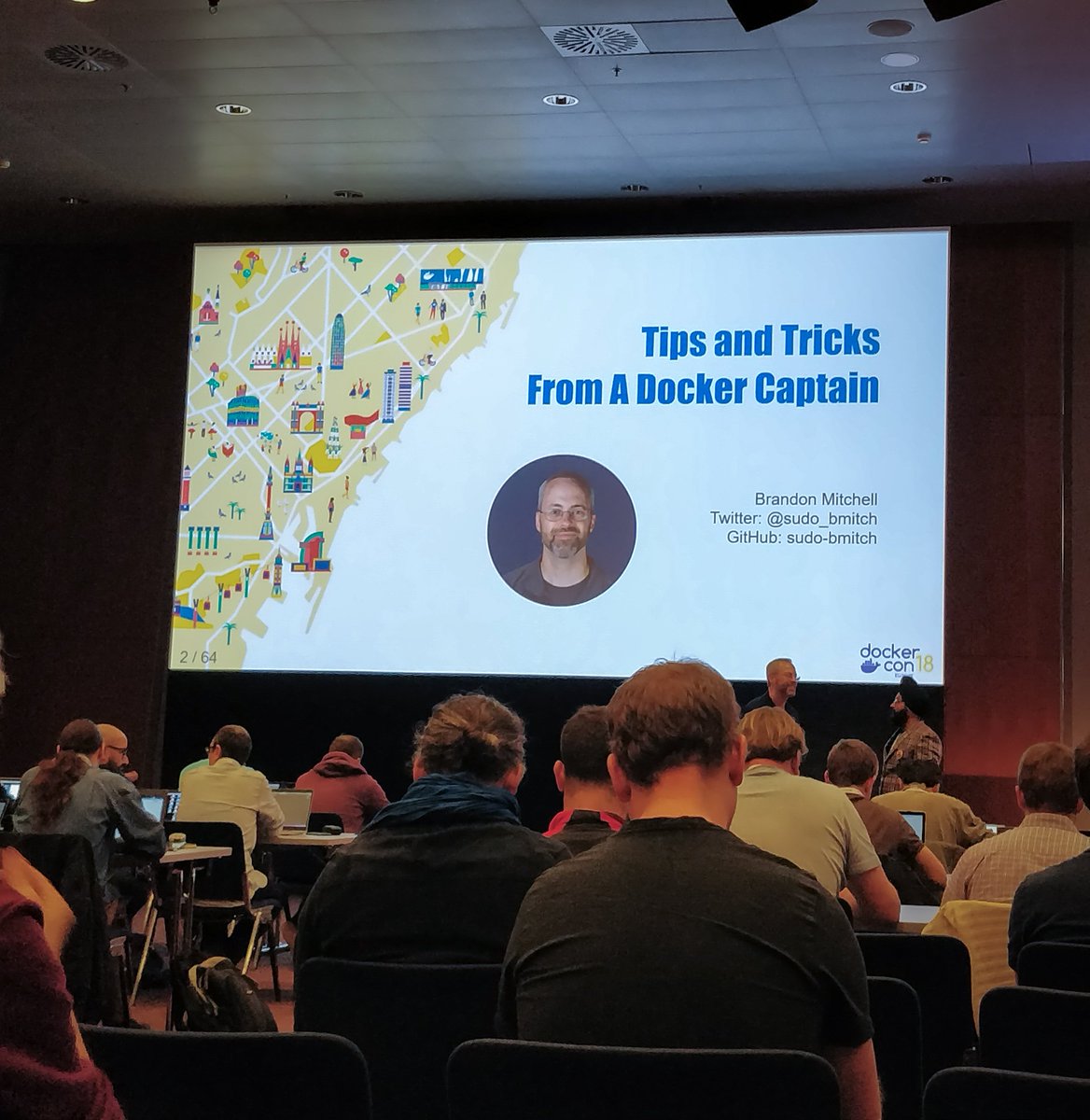 studiohyperdrv's tweet photo. Our second and last day at @DockerCon EU 2018 is well underway. 🐋 After learning from the best yesterday, we can't *contain* our enthusiasm. 🥁 #docker #DockerCon #dockercon18 #barcelona #JavaScript https://t.co/Tez1P9uUnu