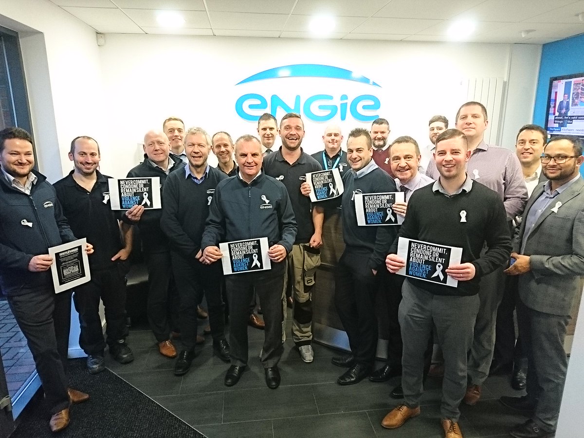 EQUANS_UK's tweet photo. Our Leeds team are supporting the White Ribbon Campaign, an international movement to end male violence against women and girls. The 16 Days of Action campaign began on Sunday 25th November and lasts until the 10th December. #WhiteRibbonLeeds https://t.co/RWUzMT9Pf0