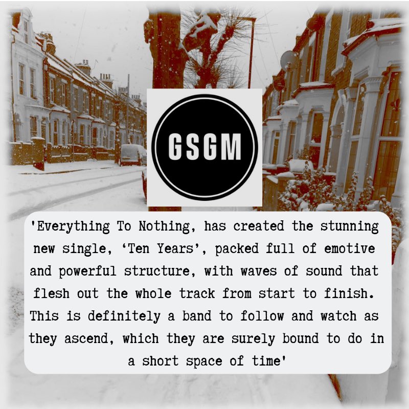 Our good friends over @gsgmedia_co posted this review of of our single ’Ten Years’ released this Friday you can head over to their website to read the full review below; buff.ly/2SsQx3W