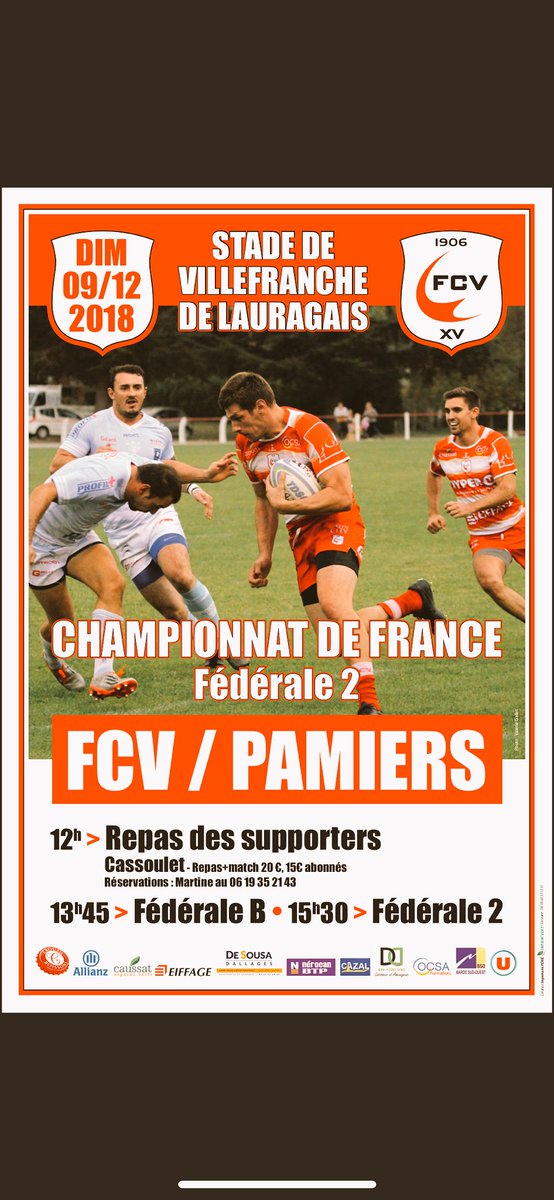 FcvXv's tweet photo. Attention ce week-end !!!!!#onrecoislepremiers 
#tousaustademunicipal 
#gofcv https://t.co/twlzSVU6oL