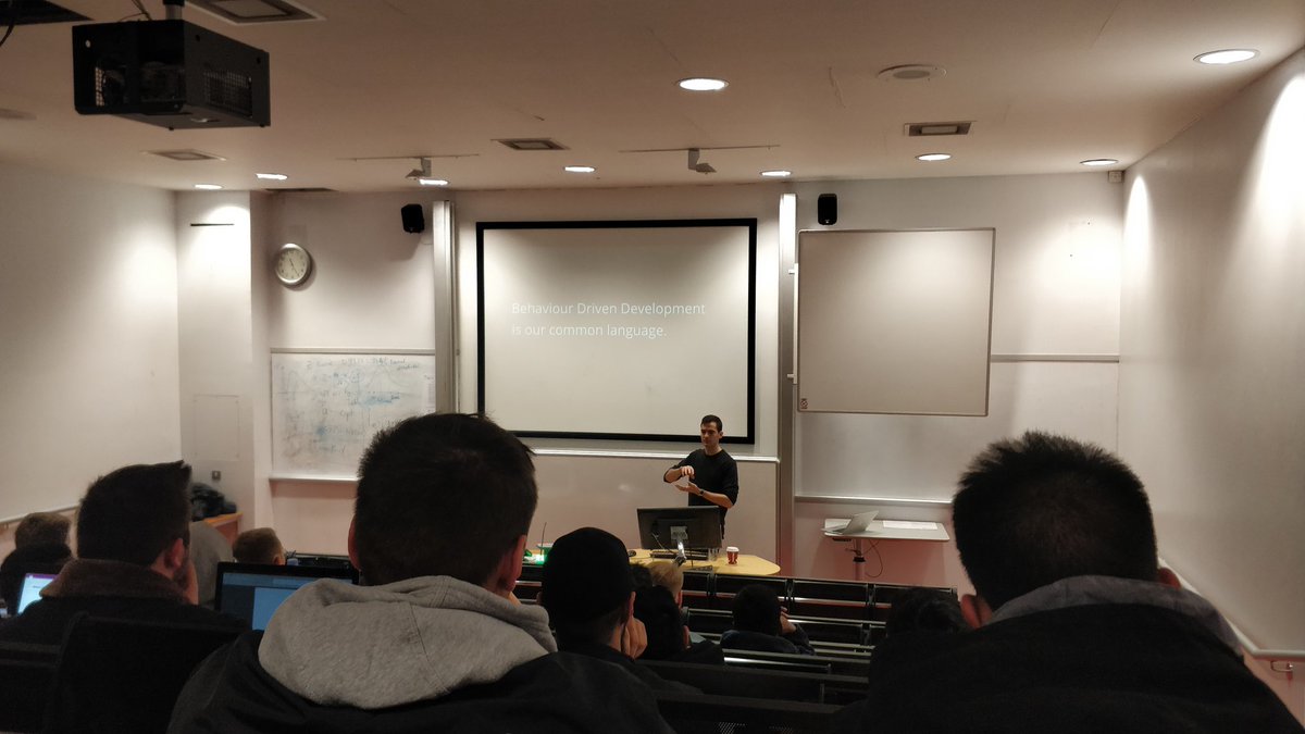 BSELBrunel's tweet image. Today @DanBuckland from @ClearScore has been talking about Behaviour Driven Development to our final year software engineering students! @BrunelCompSci #behaviourdrivendevelopment #bdd #industrytalk #softwareengineering #cs3003