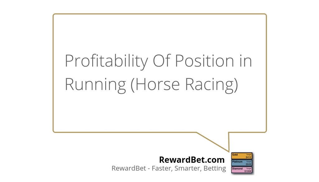roy57a's tweet image. Profitability Of Position in Running (Horse Racing) bit.ly/2FzClj5 #racinglive #awardwinning