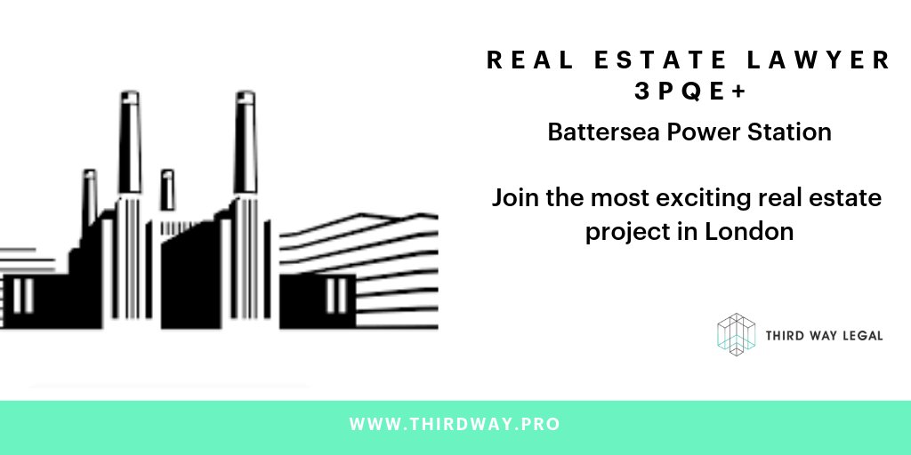 Thirdwaylegal's tweet image. We’re pleased to be working with Battersea Power Station in their search for Real Estate Lawyer. Log on to the Third Way Platform to check out the role and download a full job description.
#lawyerjob #batterseapowerstation