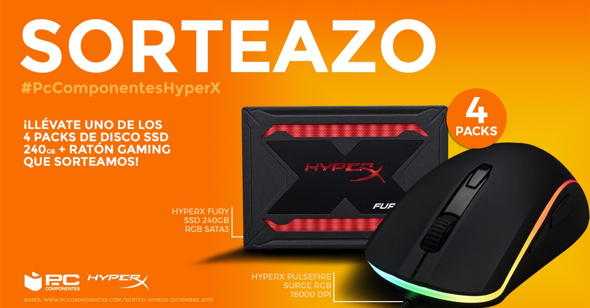 pccomponentes's tweet photo. 🔥SEGUIMOS DE SORTEAZO🔥

Uno de estos cuatro packs SSD + Ratón Gaming HyperX puede ser tuyo!! Solo tienes que hacer 🔁+ COMENTAR con  #PcComponentesHyperX y seguirnos.

Suerte!! https://t.co/x6mbmTYiHH