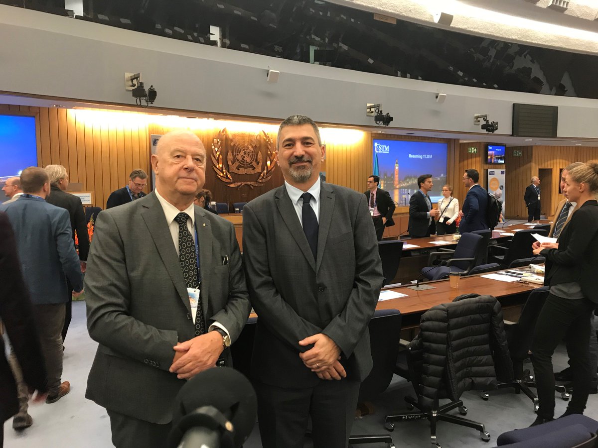 DeepSeaPilots's tweet photo. One of our Deep Sea Pilots, Captain Damir Lakos, with CESMA General secretary Frederic van Wijnen at the recent STM Validation project at the IMO HQ in London.

Good to see our pilots following trends in the maritime industry and staying up to date with technological advances! https://t.co/BwcNdsZRnz