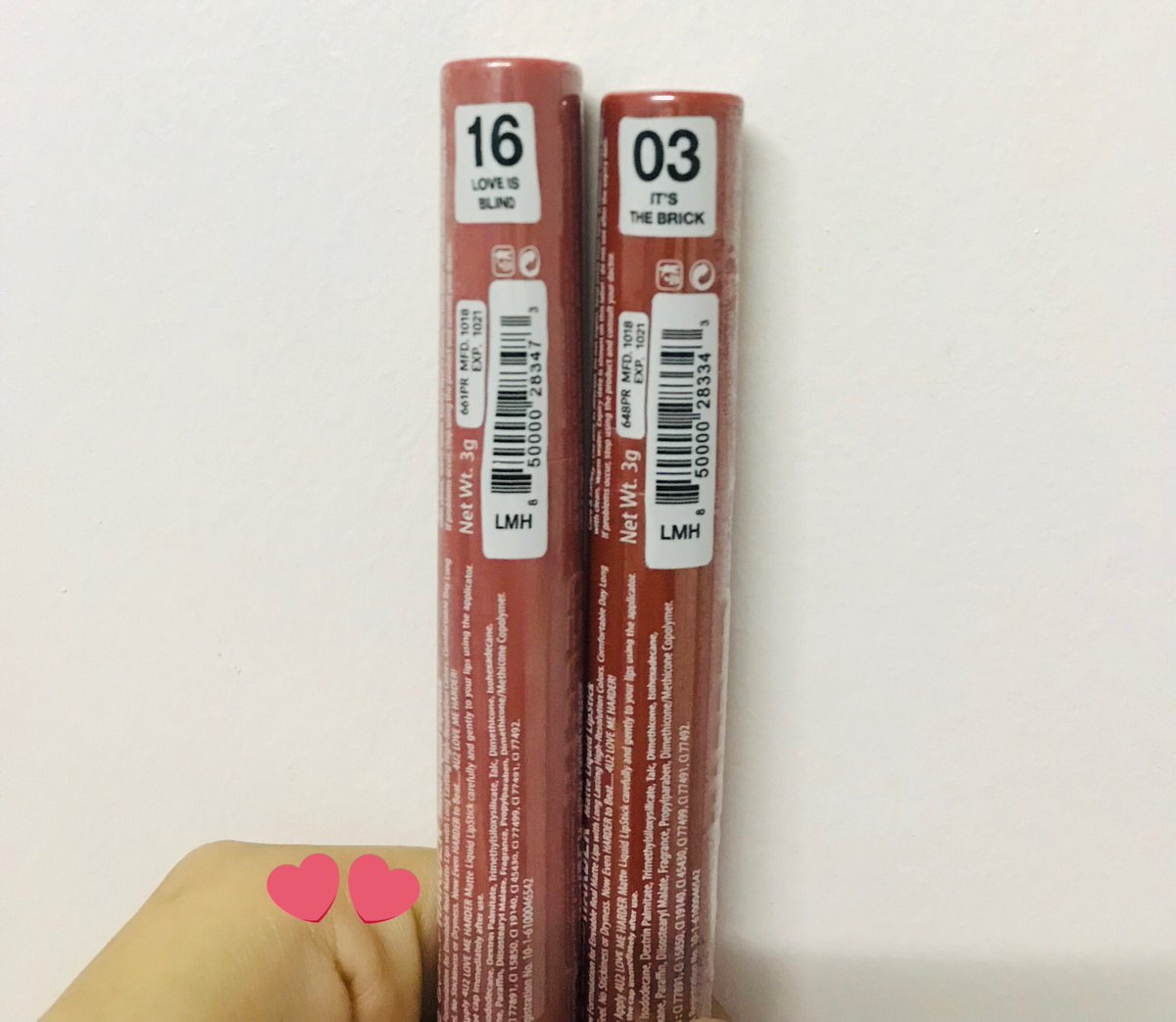 InPrelulu's tweet photo. #แจก 💄4U2 LOVE ME HARDER สีฮิตสีสวยที่สุดในตอนนี้ คือ สี 03 IT'S THE BRICK และ สี 16 LOVE IS BLIND 
🌈 รับไปเลยคนเดียว 2 สี 🥳🥳

👄 กติกา รี + ฟอล 👄

💋 ประกาศผล 25 Dec 2018 🌲☃️🎊

#แจก #แจกฟรี #แจกจริง 

cr. รูปจาก memyview https://t.co/wlTDNlGZ2p