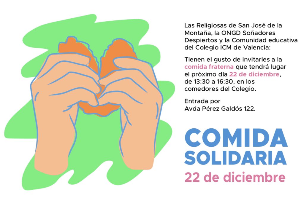 #navidadsolidaria #fiestafraterna Os proponemos participar en las actividades “Navidad solidaria” para dignificar al que menos tiene y crear un río de solidaridad 🥖🤗🤗🙏🙏💓💓