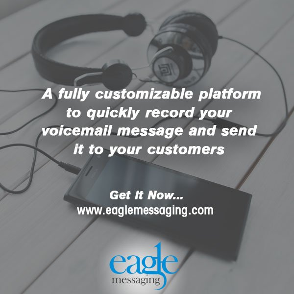 eaglemessaging's tweet photo. A fully customizable platform to quickly record your voicemail message and send it to your customers.
Get It Now...
https://t.co/Eaz6WsGG7V
support@eaglemessaging.com
#SMS #messaging #marketing #voicemail #business #communicate https://t.co/3fHMbeVNSA