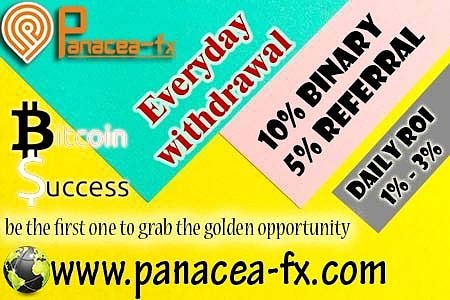 anne_nicolasa's tweet photo. PANACEA-FX  is a forex trading, bitcoin mining, bitcoin trading and Gold Trading by the global expertise of PANACEA-FX.
👉🏻 1% to 3% daily profit sharing income
👉🏻 5% Referral Income..
👉🏻 10% Binary Income..
💵 Daily Withdrawal Min 10$...
Sponser id- anne
position-(left) https://t.co/6a3aQKmD97
