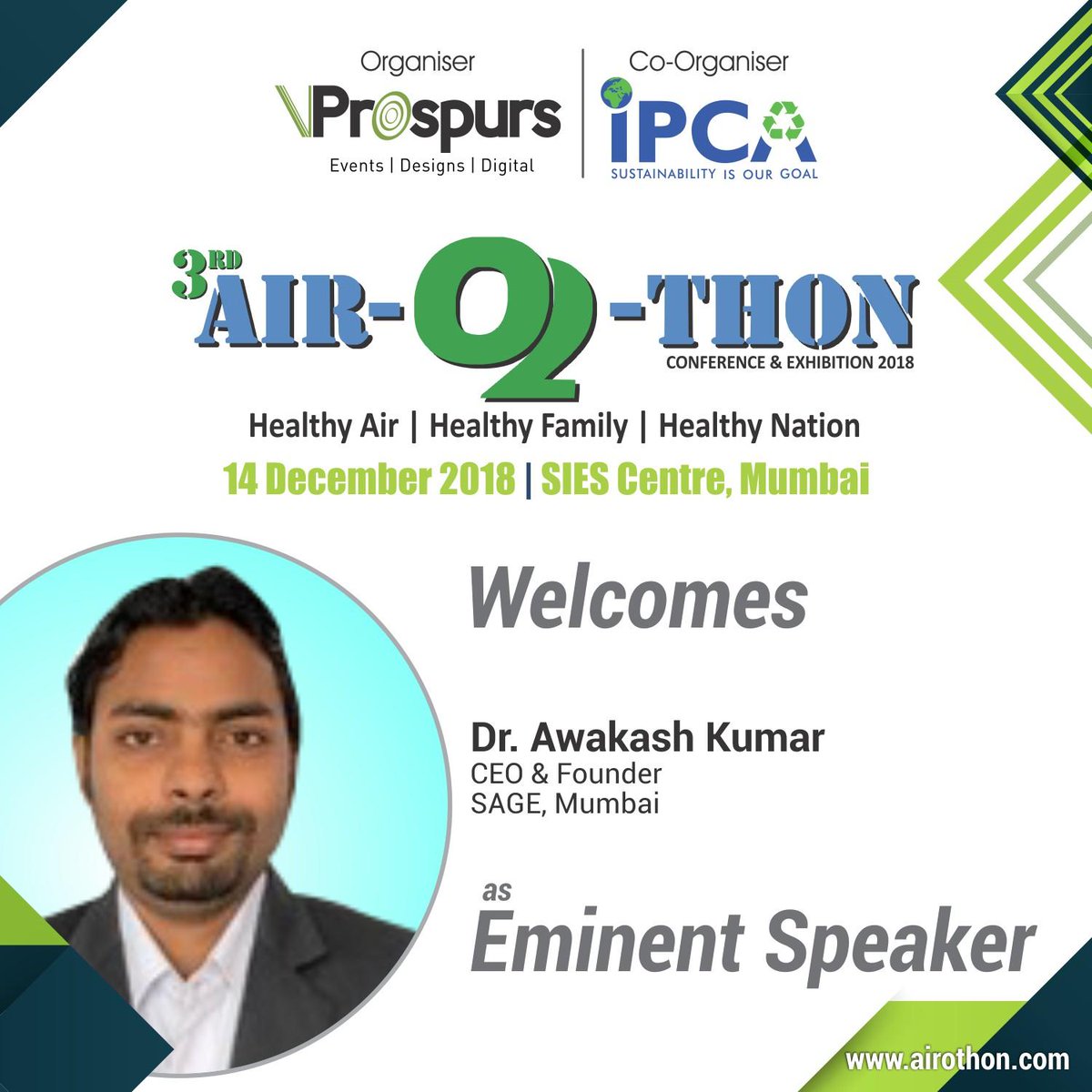 pro_spurs's tweet photo. Team AirOthon welcomes Dr. Awakash Kumar, CEO &amp; Founder Sage, Mumbai. Looking forward to an interesting session on "Sustainable approach toward clean air".
#AirOThon #Prospurs #IPCA #Greenubuntu #MissionGreenMumbai #SIESIndianInstituteofEnvironmentalManagement https://t.co/yoe0SwHc0s