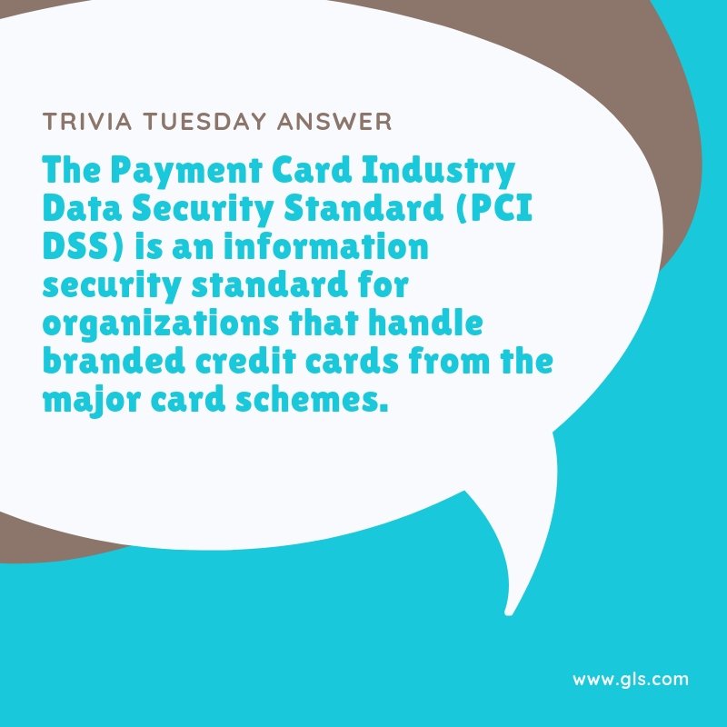 GLS_SOCNOC's tweet image. #GLS #TriviaTuesdayAnswer #PCI #CyberSecurity

gls.com