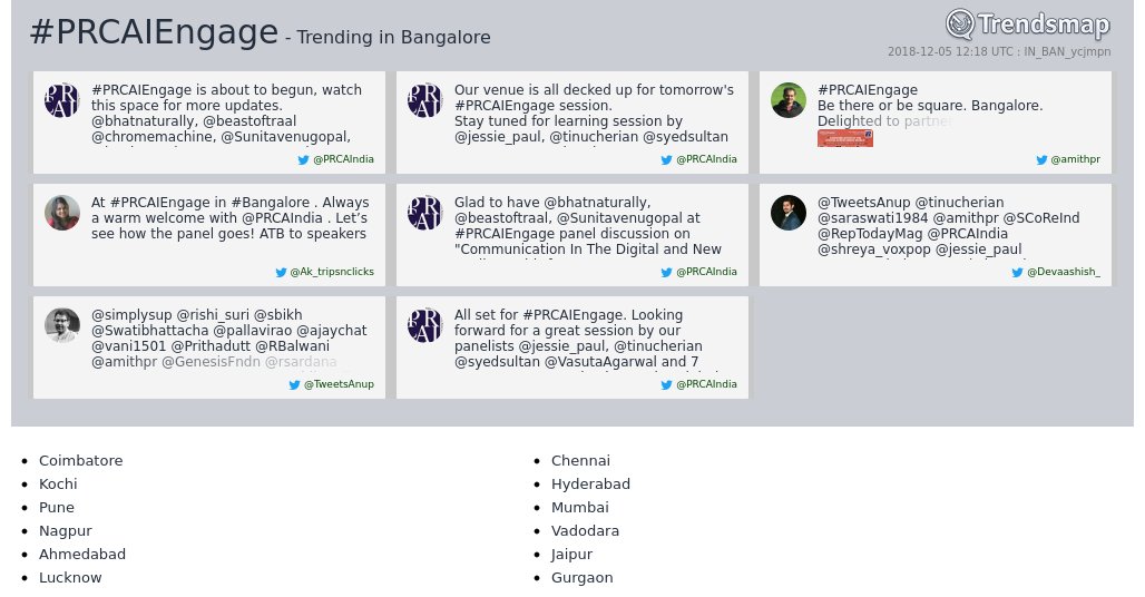 #prcaiengage is now trending in #Bangalore

trendsmap.com/r/IN_BAN_ycjmpn