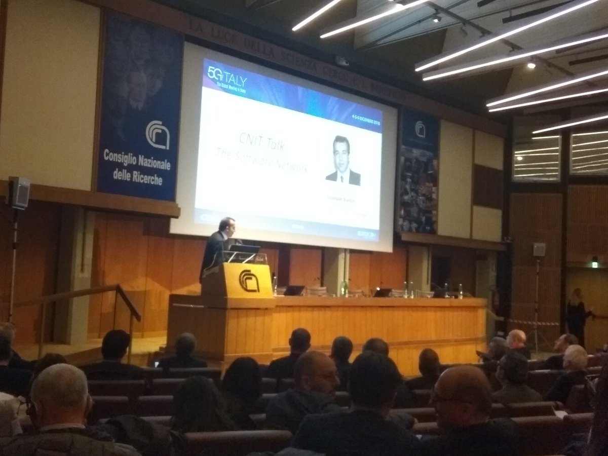 #5GItaly day two. Professor Giuseppe Bianchi <a href="/inginternet/">Ingegneria di Internet</a> <a href="/unitorvergata/">Università di Roma Tor Vergata</a> #cnit #talk on #softwarenetworks #SDN #5g <a href="/Superfluidity5g/">SUPERFLUIDITY-5G</a> <a href="/5GPPP/">5GPPP</a>
