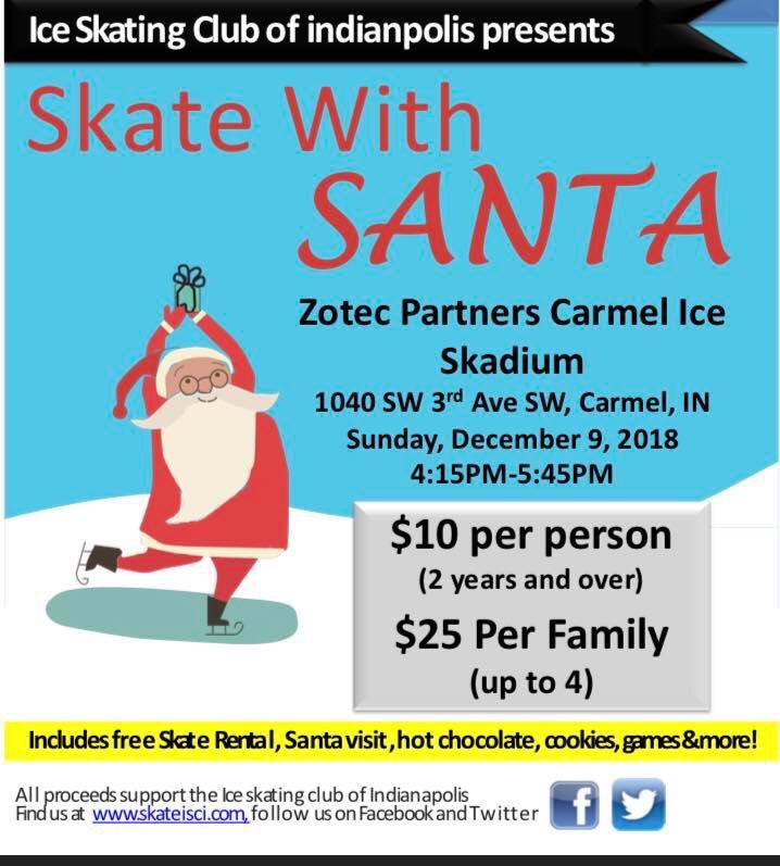 IYHA families! Skate with Santa @iceskadium this Sunday (12/9) at 4:15p. Tickets available for purchase at the door. #skatewithsanta #isci