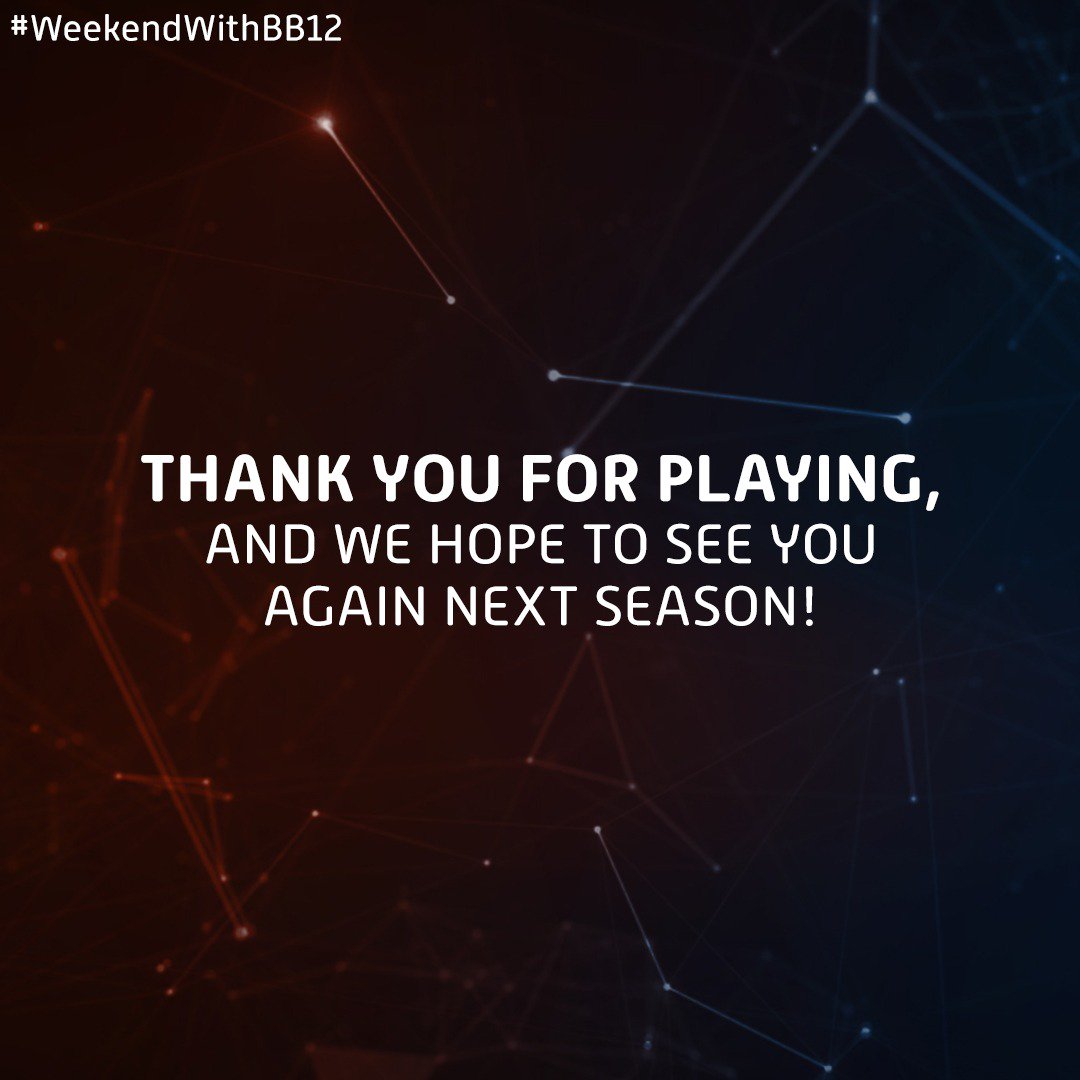 justvoot's tweet photo. And... we’re done! Thank you for joining us for the last round of #WeekendWithBB12, and stay tuned to find out who’s our last winner of the season. #BB12OnVoot #WeekendKaVaar https://t.co/Agiu7p9b5X