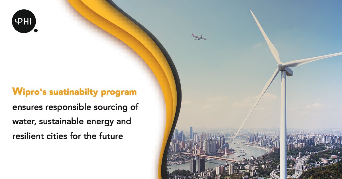 Wipro has taken measures that bring in sustainable development in rural &amp; urban areas. Their multiple projects on having a better environment support their vision clearly. #ThinkPhi like them is focused on creating a sustainable urbanization too. #SustainableLiving