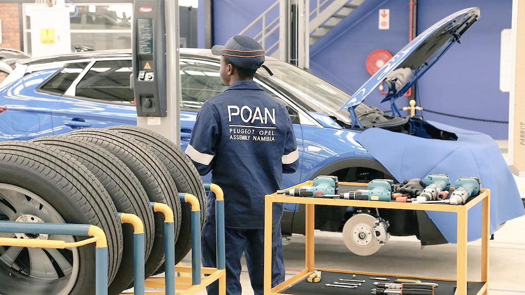hagegeingob's tweet image. The Peugeot Opel Assembly Namibia which I launched today in Walvis Bay is another bold step in our industrialization drive. An investment of over 190 Million N$, annual production of 5000 cars, 50 jobs created. Our ambition to become a gateway to Southern Africa is achievable.