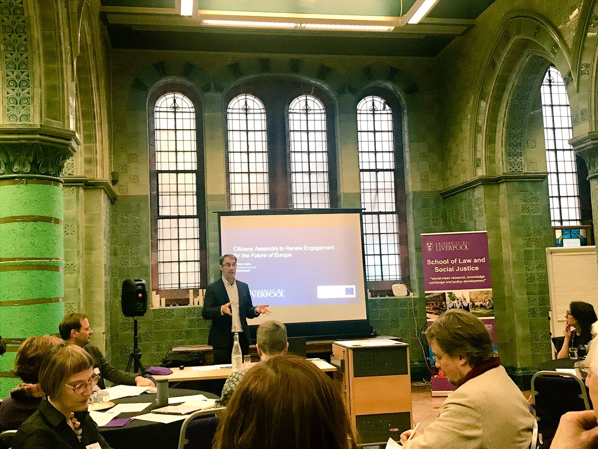 democracy_intl's tweet image. How can citizens’ assemblies look in the EU? What are the examples of deliberative democratic processes today? Discussing these questions and more at @LivUni at the conference on Citizens’ Assemblies to Renew European Democracy