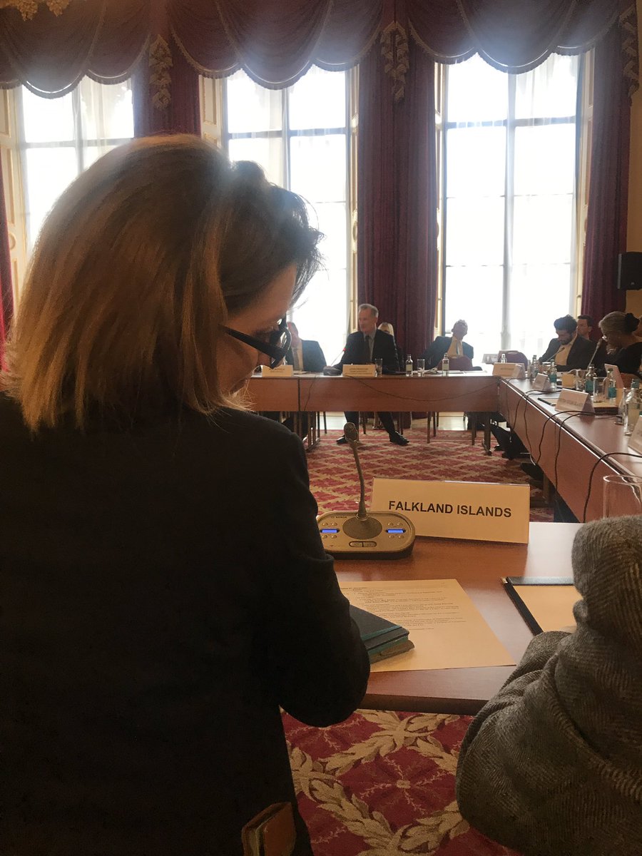 SukeyCameron's tweet photo. Day two of #OverseasTerritories Leaders #JointMinisterialCouncil with #HMG #JMC18 @UKOTAssociation @FalklandsGov @FalklandsinUK @teslynbark https://t.co/jWadsAn8Gg