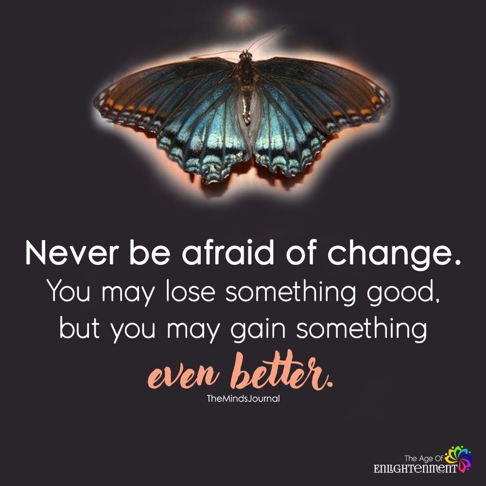 TheMindsJournal's tweet photo. #Never Be Afraid Of Change
https://t.co/qra3ggkLSi
#AfraidOfChange #Better #Gain #LoseSomethingGood https://t.co/uyuKSOa6qy