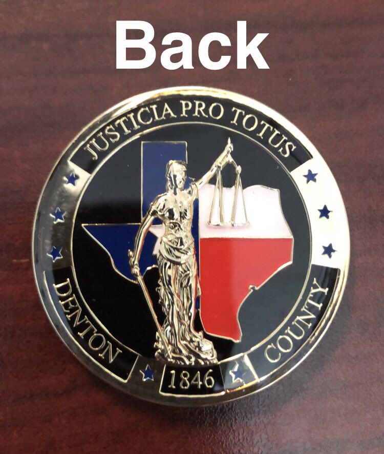 DentonCountyDA's tweet image. ‼️CHALLENGE COIN GIVEAWAY‼️
The final one of the year. A winner will be randomly selected once we reach 9K followers. To enter:

1.  Follow
2.  RT
3.  Like

Current and new followers eligible. If we reach 10K by Christmas, then I’ll do something extra (surprise). Good luck!