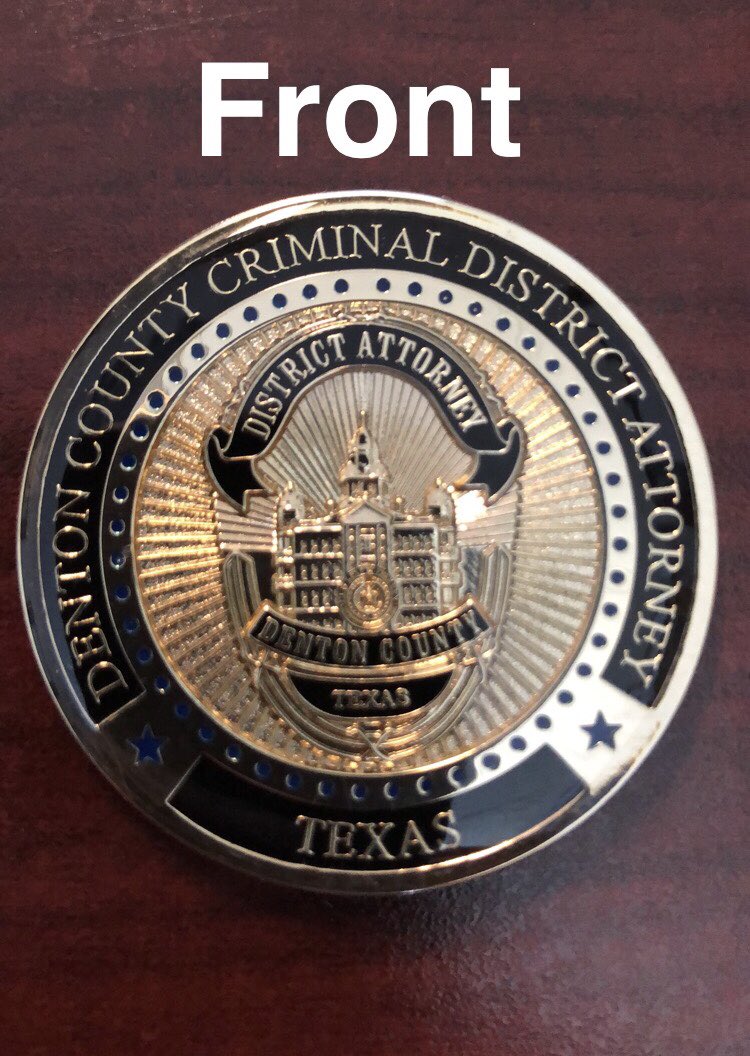 DentonCountyDA's tweet image. ‼️CHALLENGE COIN GIVEAWAY‼️
The final one of the year. A winner will be randomly selected once we reach 9K followers. To enter:

1.  Follow
2.  RT
3.  Like

Current and new followers eligible. If we reach 10K by Christmas, then I’ll do something extra (surprise). Good luck!