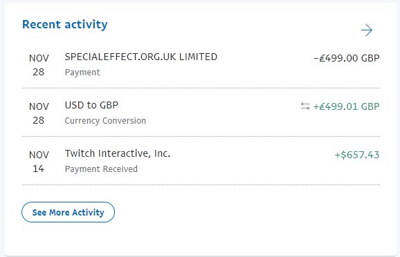 Eveathon On Twitter We Had An Original Goal Of 7 605 Crushed On November 28 499 01 Was Converted To Gbp And The Donation Made Pic Twitter Wrjnpvnarp