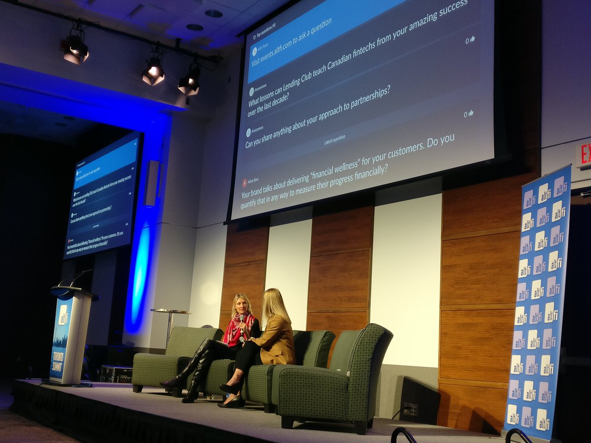 Inviting regulators into the process and helping them understand what you are trying to do and accomplish (including hard quiet times working with SEC). 
Work with not away from regulatory challenges. 
-Jessie Szmanskie
#lendingclub 
#AltFiToronto