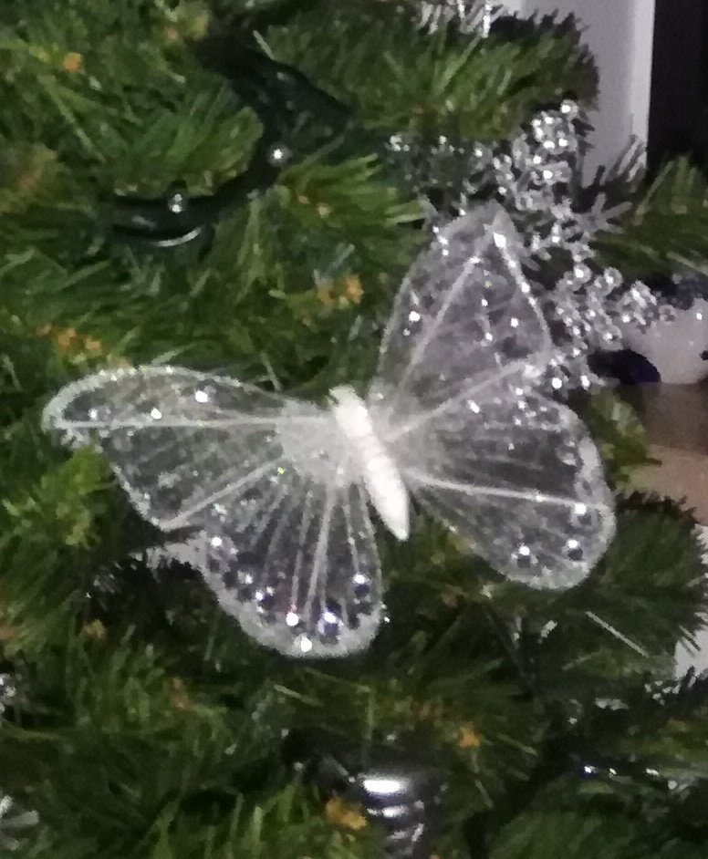 isabellamisceo's tweet photo. Mamma che compra decorazioni natalizie... E mi compra questa: una #chiave insieme a una #farfallabianca .. Sul mio albero non mancherΓ neanche #Ultimo ππ https://t.co/LBgMcJCiNw