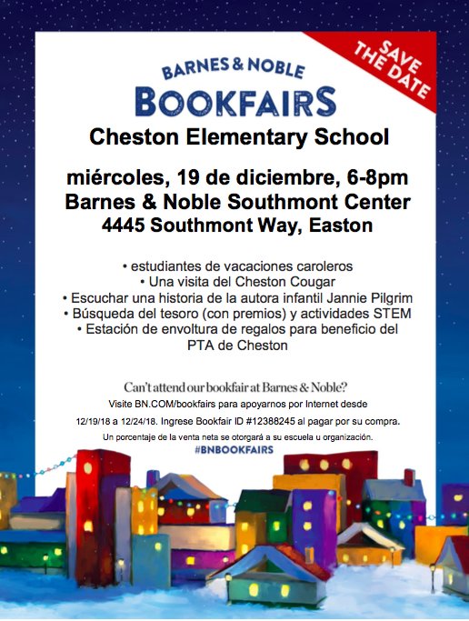 Come out, shop, and mention Cheston at the store to help support our library!