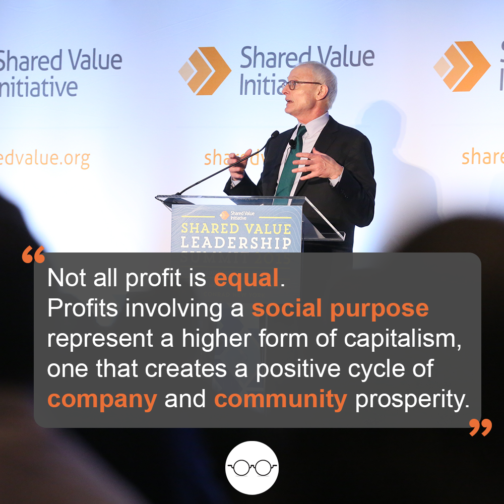 Not all profit is equal. Profits involving a social purpose represent a higher form of #capitalism, one that creates a positive cycle of company and community #prosperity. #CSV #WednesdayWisdom bit.ly/2QGD5Mq