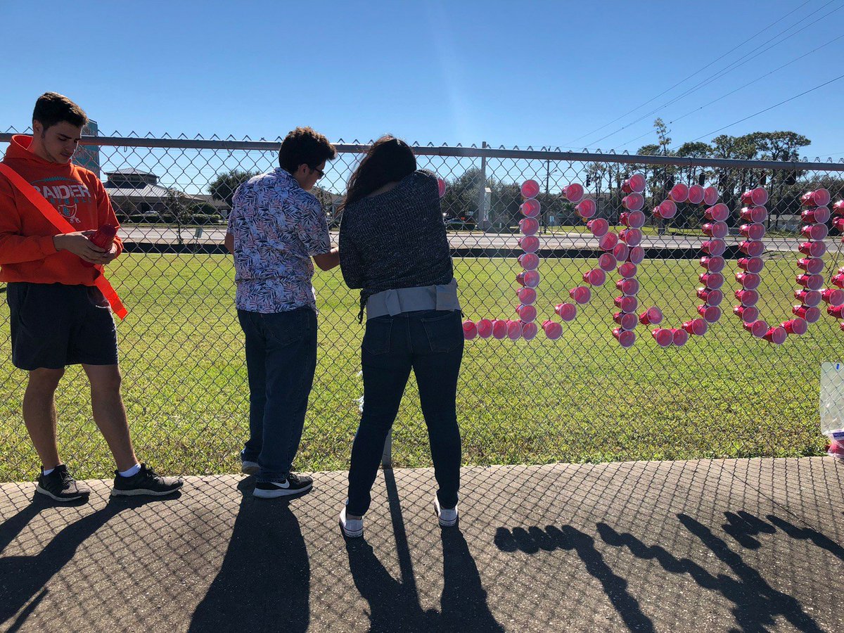 Day 3: Buckle Up sign for the community! Anyone driving on Alexander Street, in front of our school will be reminded to Buckle Up! #battleofthebelts