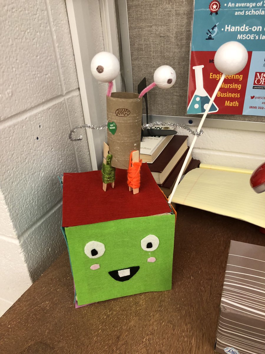 HussainAutos's tweet photo. Meet our new Engineering CAD mascots, which were created during LRC MakerSpace time!

Boo (Period 7) 
and
Tiny Box Tim (Period 8)

#Makerspace #EngineeringCAD #YesThisIsHighSchool https://t.co/LaT0SWfna6