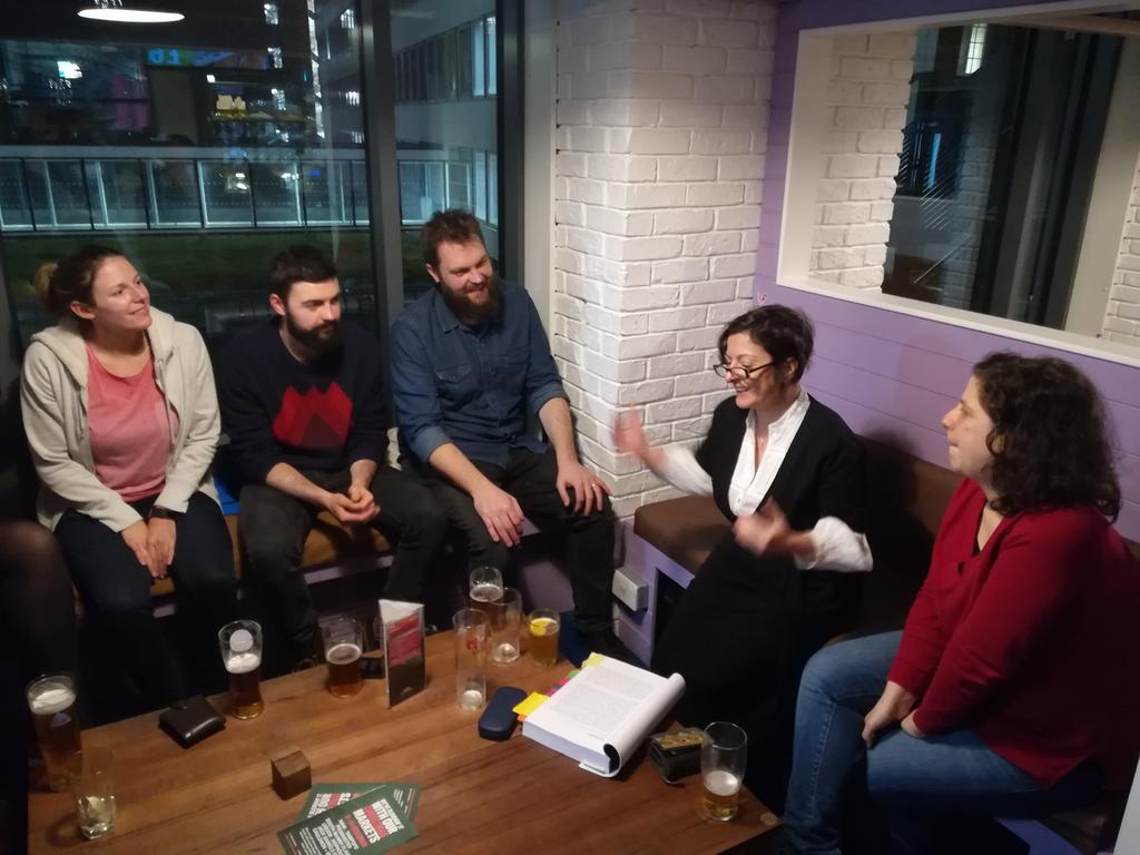 Congratulations Talita! Reading an extract of her thesis to her peers and friends after her successful viva!