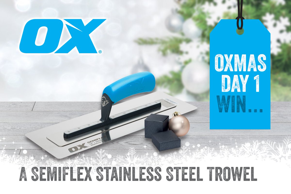 12 DAYS OF <a href="/OXtoolsUK/">OX Tools UK</a> #GIVEWAYS - #WIN a @OXTOOLSUK Semiflex Trowel #PRIZEDRAW #COMPETITION FOLLOW US &amp; COMMENT ON POST