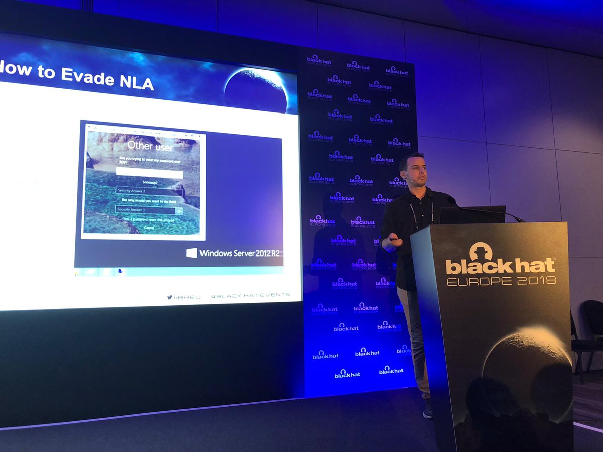 illusivenw's tweet photo. Snapshots from our team's presentation at #BlackHatEurope! @mb1687 @4x6hw @illusivenw @BlackHatEvents https://t.co/wlFxoZlgP1